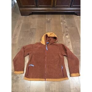 VTG Patagonia Synchilla Fleece Jacket Women’s L | Brown Hooded Full Zip | Arctic